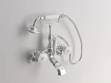 BIANCA - 2 hole wall-mounted bathtub tap with hand shower by Park Avenue - view 2